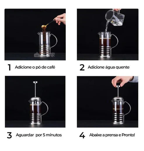 French Press Glass Coffee Maker kitchen self 